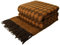 LYHome Wolldecke 100% Schurwolle - Warm Winterdecke Couchdecke Sofadecke, Kuscheldecke Tagesdecke Überwurfdecke, Winter Decke Sofa, Warme Decken Couch (140x200 cm, Senf - Braun Skandinavische Rauten)