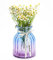 OFFIDIX Glasvase Gradient Multicolor Vase, Zuhause, Büro, Wohnzimmerdekoration Glasblumenvase (Blau Lila)