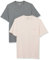Amazon Essentials Men's T-Shirt Regular-Fit Short-Sleeve Crewneck Pocket, Pack of 2, Grey Heather/Pale Pink, L