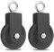 GothicBride 90mm Umlenkrolle, Seilrolle Umlenkrolle Fitness, Umlenkrollen für Seile DIY Gym Fitnessgeräte Drahtseilrolle, Tragkraft 160 kg(Black-2pcs)