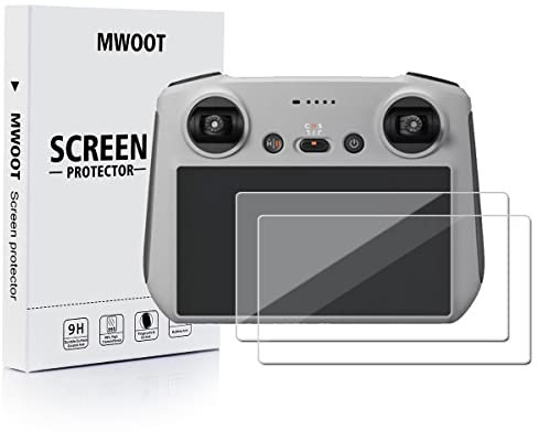 MWOOT 2 Pezzi Pellicole Protettive in Vetro Temperato Compatibile con DJI Mini 3 Pro Remote Controller (DJI RC-N1 Remote Controller), Protezione Schermo per Radiocomando Smart DJI Mini 3 Pro