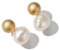 HUGETOMATO Barockperlen Ohrstecker mit 925er Silber-Post, Echte Süßwasser-Barockperlen (8mm) & Handgefertigt, Elegante Perlenohrringe für Damen, Hypoallergen, Hochzeit, Alltag, Geschenk