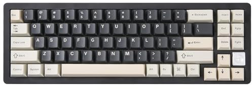 YUNZII AL71 68% mechanische Tastatur, All-Aluminium CNC, Hot-Swap-Ring, 2.4GHz Wireless BT5.0/USB-C Kabel-Gaming-Tastatur, NKRO RGB, für Win/Mac(Black,Crystal White Switch)