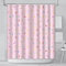 AIBIIN 180x180cm Dulce Donut Rosa Chica Ducha Cortina Lindo hogar Moderno bañera decoración Crecer Confeti Ducha Cortina Conjunto con 12 Ganchos