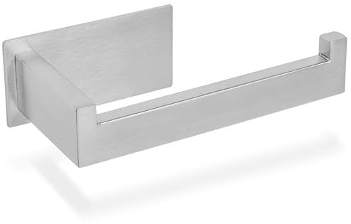 ECENCE Toilettenpapierhalter ohne Bohren selbstklebend Edelstahl 304 in gebürstet Klopapierhalter Rollenhalter für Badezimmer, eckiges Design