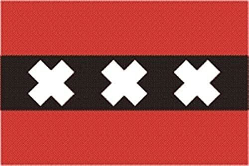 2 x Aufkleber Flagge Amsterdam 8 x 5 cm Sticker Flagge Fahne