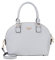 Princely London Handtasche Roxy Grau – Moderne Schultertasche aus Hochwertigem Veganem Leder – Stilvolles Accessoire für Alltag, Büro und Freizeit (Kreidegrau)