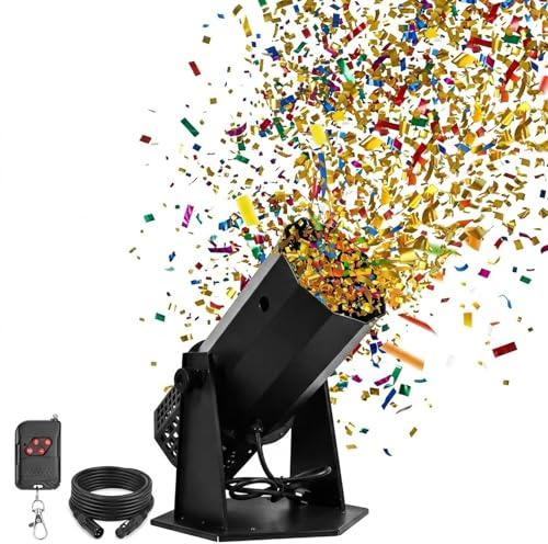 Konfetti-Maschine, professioneller elektrischer Konfetti-Launcher, DMX-Steuerung, digitale Konfettikanone mit Fernbedienung, Konfetti-Shooter für DJ-Party, Nachtclub, Hochzeit, Bühne, Konzert, Event