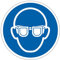 M004 - Schutzbrille Pflicht - Schild und Pflichtbeschilderung - Abmessungen nach Wahl- Norm ISO 7010