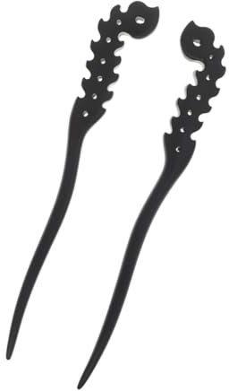 minkissy 2pezzi Bacchette Per Legno Intagliato Accessori Retro Per Donne Eleganti Fermagli Per Acconciature Perfetti Per Occasioni Speciali e Uso Quotidiano
