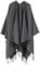 Crertos Poncho Damen Winter, Warm Cape Damen, Strick Poncho Herbst Schal Wrap, Winddichte Mantel Poncho Decke Open Front Cardigan Coat für Frau Mädch Festliche Geschenke