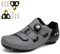 NGARY Herren Fahrradschuhe Damen Road Bikes Schuhe Kompatibel mit Peloton Look SPD SPD-SL Delta Lock Pedal Atmungsaktiv Reitschuhe Rennrad Schuhe Draussen,Grau,48 EU