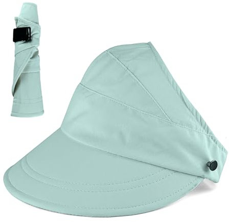 MK MATT KEELY Sonnenhut Damen Faltbarer UV Schutz Sommerhut Outdoor Visor Cap für Golf Reisen Wandern,Mintgrün