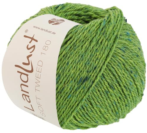 LANA GROSSA Landlust Soft Tweed 180 | Klassisch verzwirntes Tweedgarn aus Schurwolle mit mehrfarbigen Noppen | Handstrickgarn aus 100% Merinowolle | 50g Wolle zum Stricken & Häkeln | 180m Garn FB122