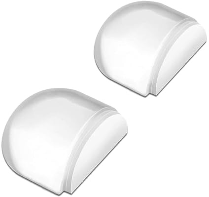 2 Pcs Floor Door Stoppers, Clear Floor Door Stop, Self-Adhesive | Anti-Scratch Doorstops, Invisible Transparent Door Buffers, for Bathroom Bedroom Kitchen Furniture Protection