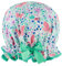 Dilly Daydream Flutterby Shower Cap - Butterfly Cotton Print - Machine Washable - British Made - Vintage Style Women's Bath Hat