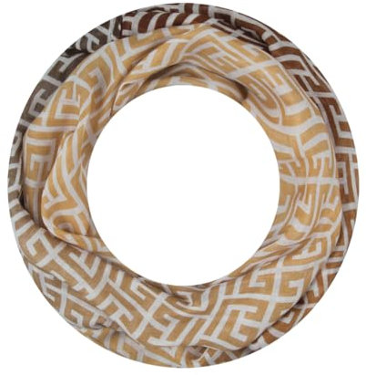 Majea Loop Schal Damen Schlauchschal Halstuch schmaler Loopschal (880052) (braun 7)