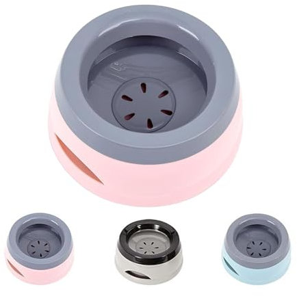 Portable Dog Water Bowl, Travel Dog Bowl Non-Spill, Splash-Proof, Anti-Slip for Dogs & Cats (Pink)