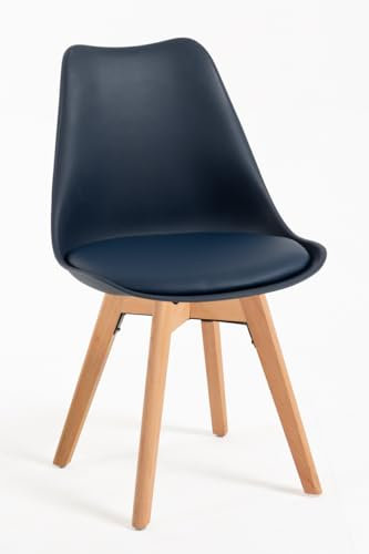 Regalos Miguel - Packs Sillas Comedor - Pack 4 Sillas Synk Basic - Azul Oscuro