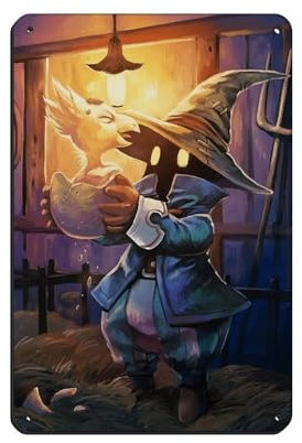 HGEIK Game Final Fantasy IX Poster, Blechschild, Vintage, Metall, Pub, Club, Café, Bar, Zuhause, Wandkunst, Dekoration, Poster, Retro, 20 x 30 cm