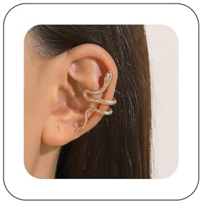 Cybche Gothic Schlange Ohrmanschette Ohrringe Gold Schlange Ohrringe Schlange Manschette Wrap Ohrringe Schlange Knorpel Manschette Ohrringe Halloween Schlange Ohrringe Schlange Crawler Manschette