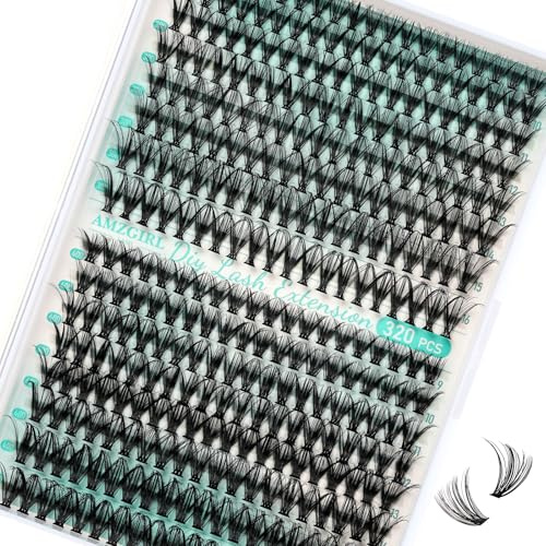 30D & 40D Cils Cluster, D Curl DIY | 320 U, Souples, Individuels, pour Auto-Application à la Maison
