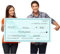 Big Checks For Presentations – 76,2 x 40,6 cm trocken abwischbares riesiges Karo – übergroße gefälschte Schecks für Präsentationen, große Scheck-Spendenaktionen, wiederverwendbar, Grün