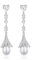 Silber Lilie Ohrringe S925 Sterling Silber Hochzeit Birdal Ohrringe für Bräute, Brautjungfern, Perle Kronleuchter Dangle Ohrhänger für Frauen Prom