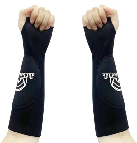 SUJAYU Volleyball Arm Sleeves for Kids Adults, Volleyball Sleeves for Teen Girls Boys, Arm Sleeves Forearm Compression Sleeve (Black, Small)