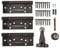 5-Zoll-Türscharnier-Kit aus Metall Leise mit Starker Last, Magnetischer Tür Stopp für Wohn-und Gewerbe Flächen (GREY)