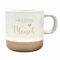 Steingut-Tasse 'HERZENSMENSCH' Keramik Kaffeetasse Teetasse I Spülmaschinenfest I Mikrowellenfest I 360 ml I Rustikales Design I Geschenk