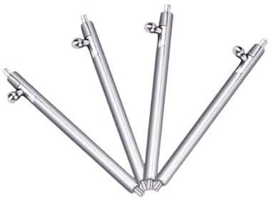 INF 4-in-1 Edelstahl Federsteg Set, 304 Edelstahl, 4 Größen, 20 Stück, für Uhrenarmband Wechsel