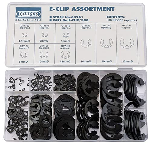 Draper 63941 300-Piece E-Clip Assortment