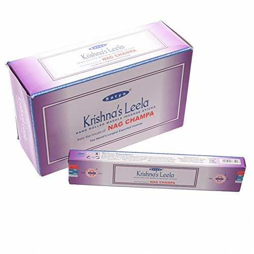 lotusandlime Satya Krishna's Leela Nag Champa Räucherstäbchen, 15 g, Mehrfarbig, Maße (L x H x B): ca. 24 x 5 x 8 cm