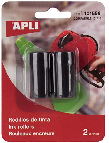 APLI-AGIPA 44232 Rouleau encreur Pince Étiqueter 1 Ligne Blister de 2 Unités