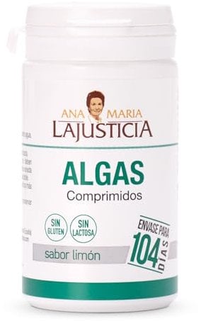 Ana Maria Lajusticia - Algas – 104 comp. (sabor limón). Mejora de la celulitis y favorece la eliminación de líquidos. Envase para 104 días de tratamiento.