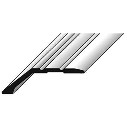 5 Meter (5 x 1 m) Abschlussprofil/Abschlussleiste Laminat, 15,5 mm Einfasshöhe, Alu eloxiert, selbstklebend