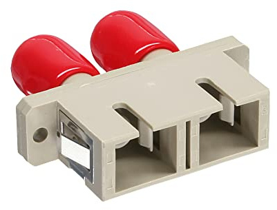 InLine 89991D LWL Kupplung, Duplex ST/SC, multimode, beige, Keramik-Hülse, zum Einbau