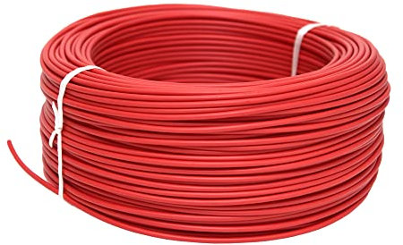 Rollo Cable Eléctrico de 100 m | H07V-K | Sección 1 x 1,5 mm2 | Color rojo