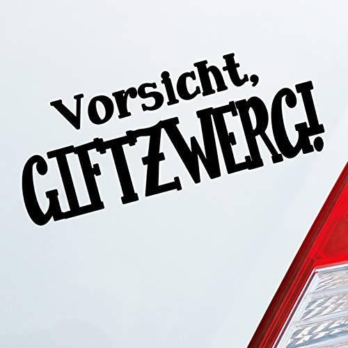 Hellweg Druckerei Vorsicht Giftzwerg Zwerg Gift JDM Auto Aufkleber Sticker Heckscheibenaufkleber