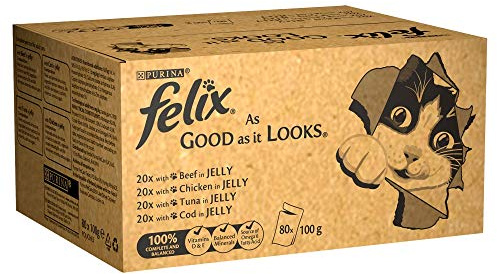 FELIX As Good As It Looks Cat Food Meat And Fish 80x100g