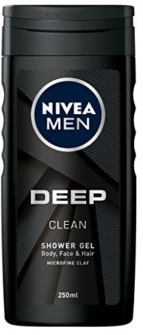 NIVEA MEN Deep Clean Black Charcoal Shower Gel, 250 ml