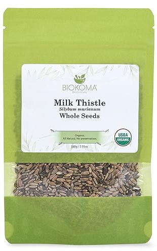 Biokoma Organic Milk Thistle Seeds 3.55 oz Silybum Marianum Liver Support