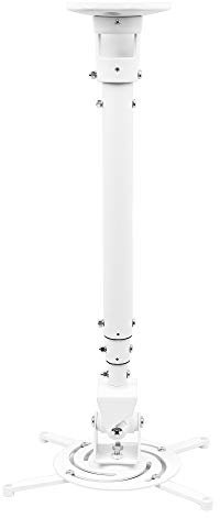 dynavista Full Motion Universal Beamer Deckenhalterung Halterung Zubehör mit verstellbar ausziehbar Arme drehbar neigbar Halterung für Home und Office Projektor Long weiß