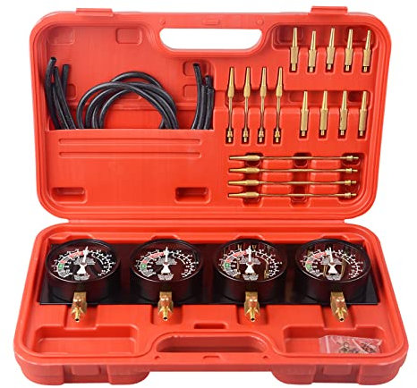 Sincronizzatore Carburatore Portatile Professionale per Vuoto Set di Strumenti 4 Manometri per Auto Moto Universale