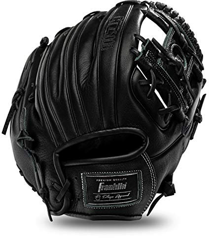 Franklin Sports Baseball Fielding Glove - Men's Adult and Youth Baseball Glove - CTZ5000 Black Cowhide Infield Glove - 11.5 I-Web for Infielders