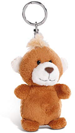 NICI 44776 Schlüsselanhänger LED-Plüsch-Schlüssellicht Classic Bär braun 9cm, 10cm