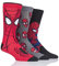 SockShop Herren und Damen Spider-Man Baumwollsocken Packung mit 3 Gemischt 40-45