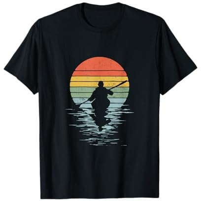 Kajak Vintage Horizont Motiv Geschenk T-Shirt
