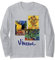 Night Cafe, 15 Sunflowers and Irises by Vincent van Gogh Long Sleeve T-Shirt